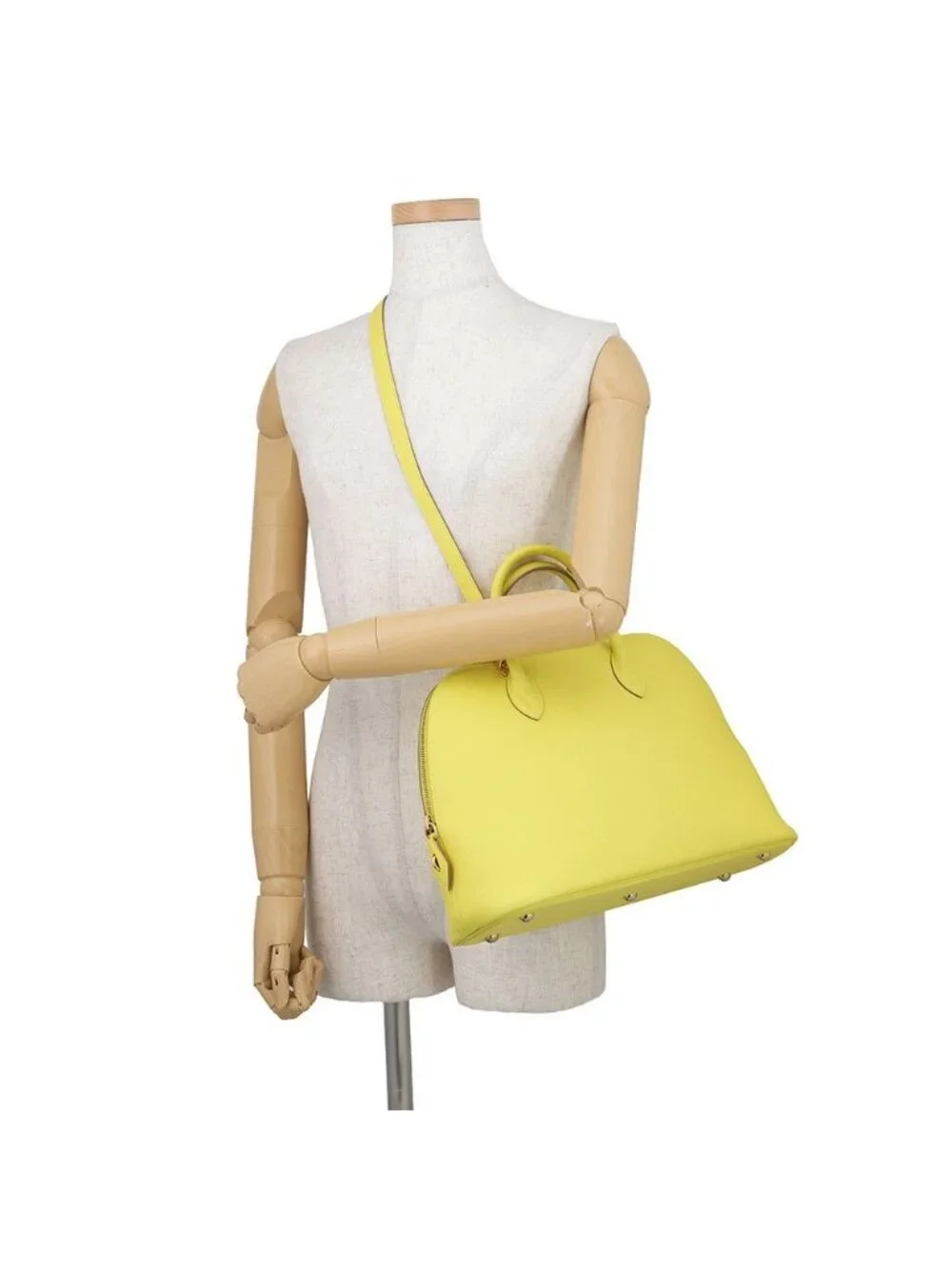 Hermes Handbag Bolide 30 Lime Gold Ever Color 2-Way
